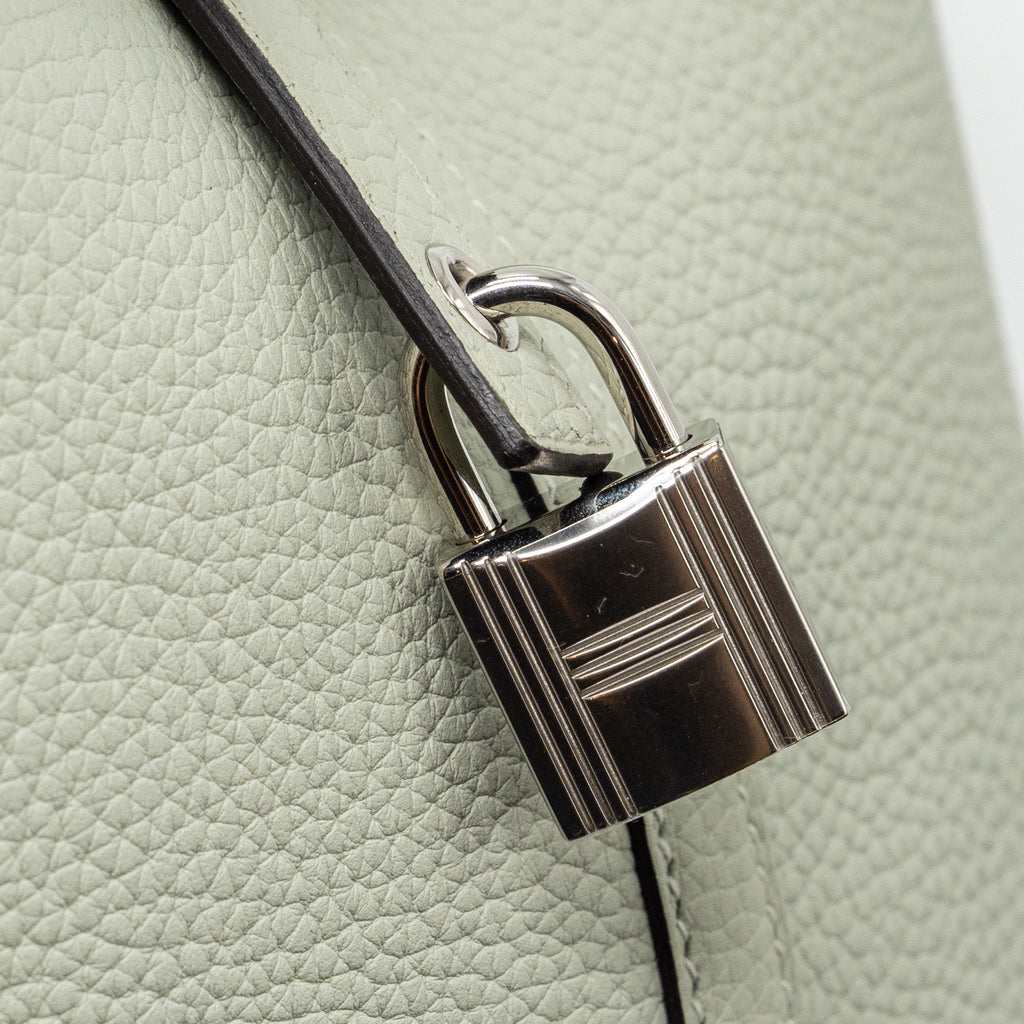 HERMES PICOTIN 22 LOCK BAG CLEMENCE GRIS NEVE SHW