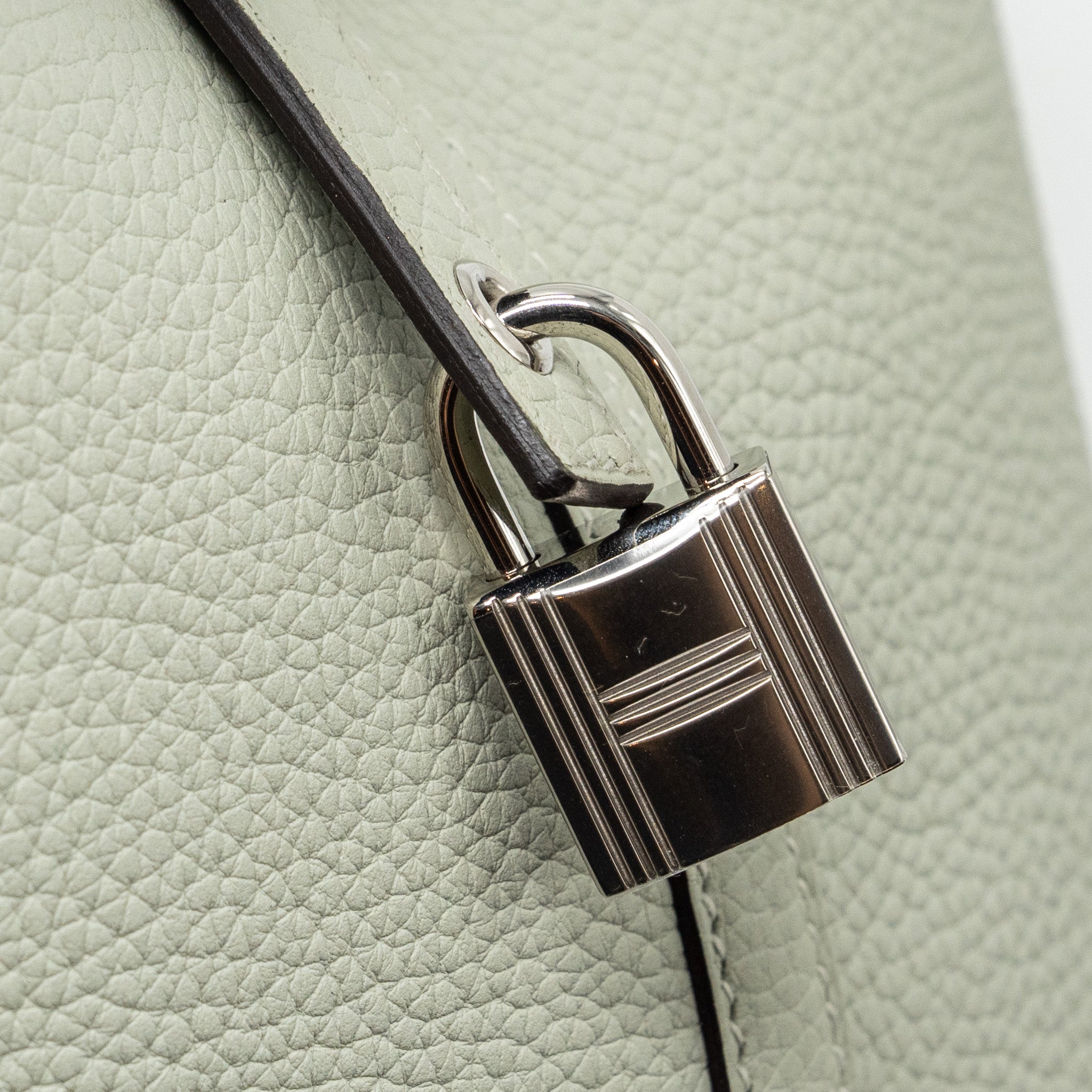 HERMES PICOTIN 22 LOCK BAG CLEMENCE GRIS NEVE SHW