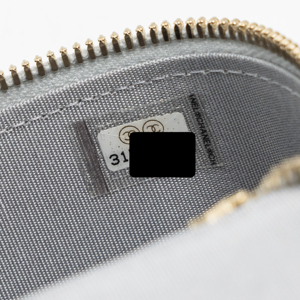 CHANEL TOP HANDLE MINI VANITY WITH CHAIN LIGHT GREY GHW