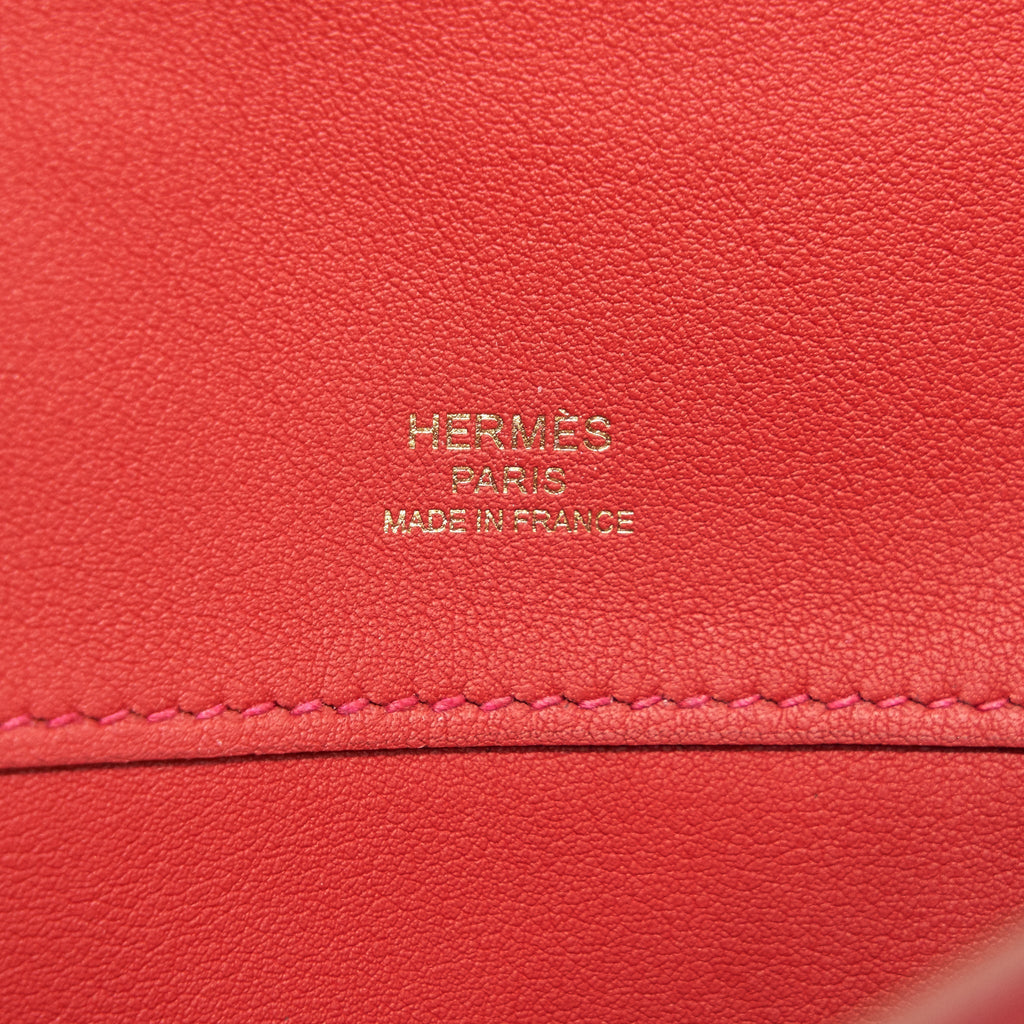 HERMES KELLY CUT BAG SWIFT LEATHER ROUGE TOMATE GHW