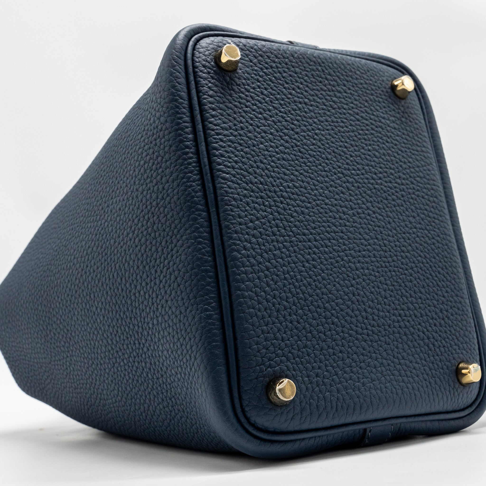 HERMES PICOTIN 18 LOCK BAG CLEMENCE BLEU DE PRUSSE GHW