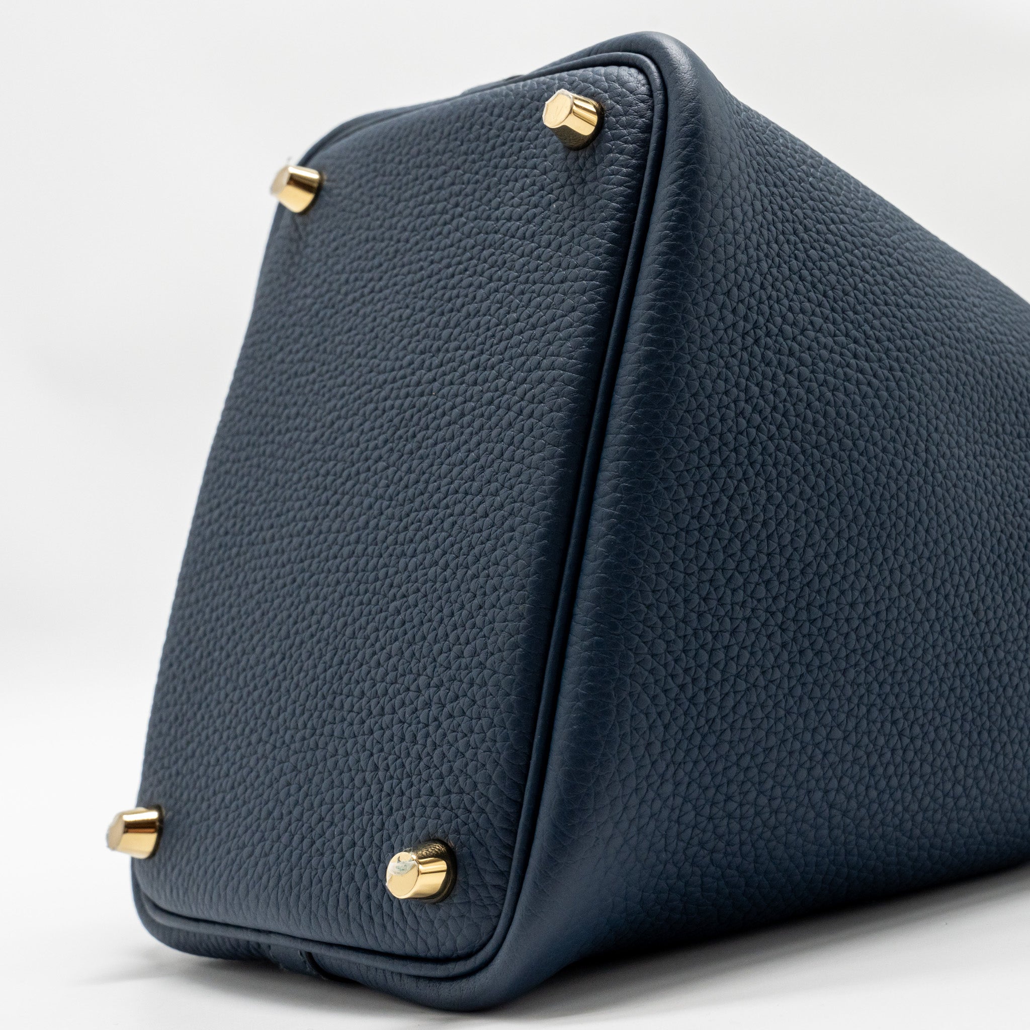 HERMES PICOTIN 18 LOCK BAG CLEMENCE BLEU DE PRUSSE GHW