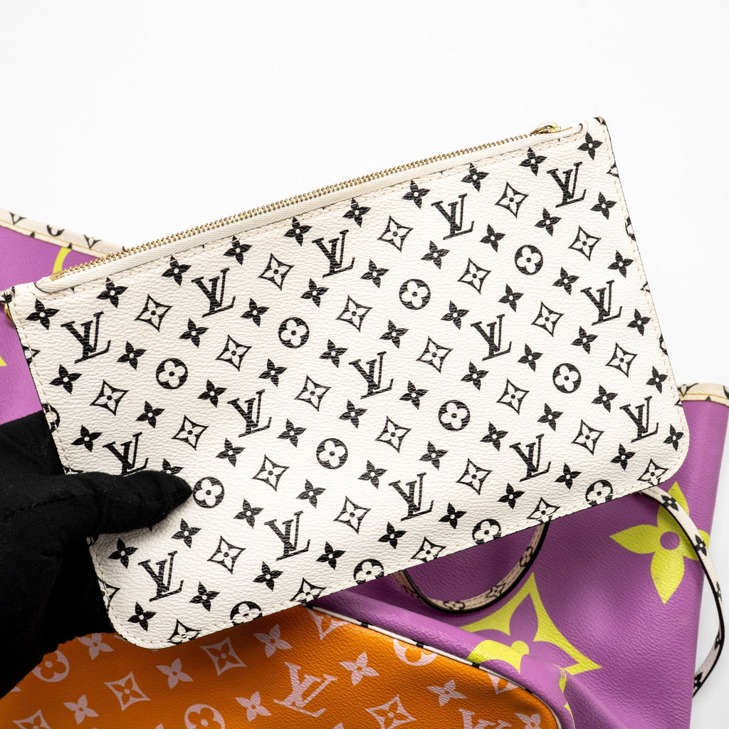 LOUIS VUITTON NEVERFULL MM GIANT MONOGRAM CANVAS MULTICOLOUR GHW