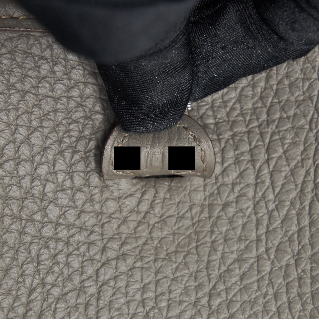 Hermes Mini Evelyne Gris Etain SHW in Square