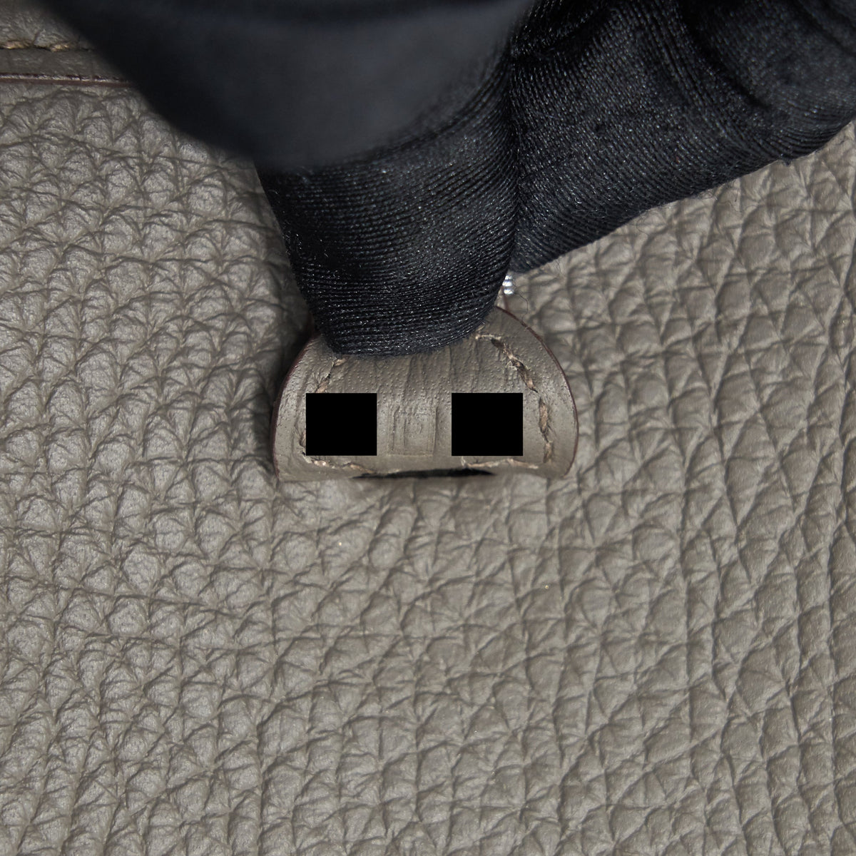Hermes Mini Evelyne Gris Etain SHW in Square