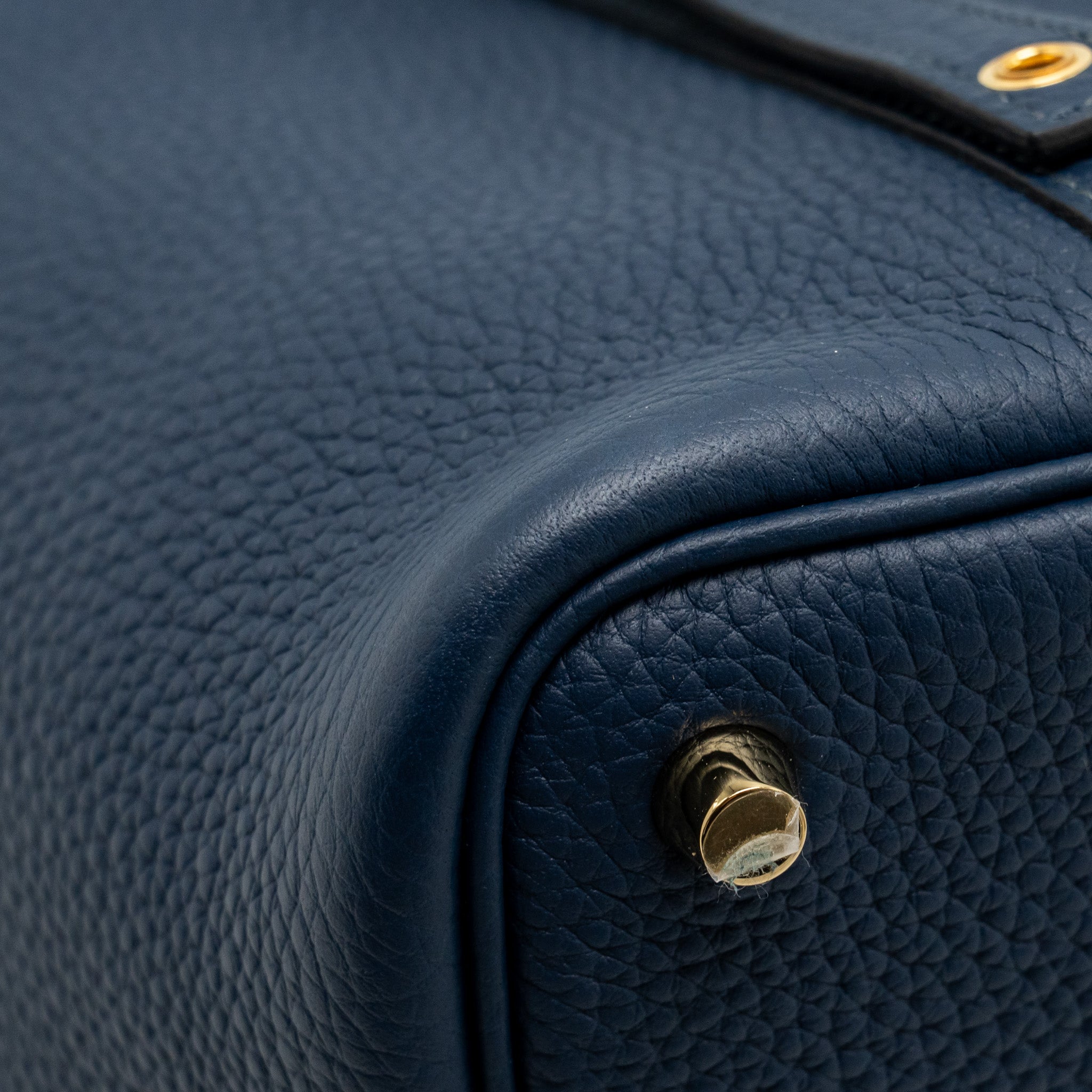 HERMES PICOTIN 18 LOCK BAG CLEMENCE BLEU DE PRUSSE GHW