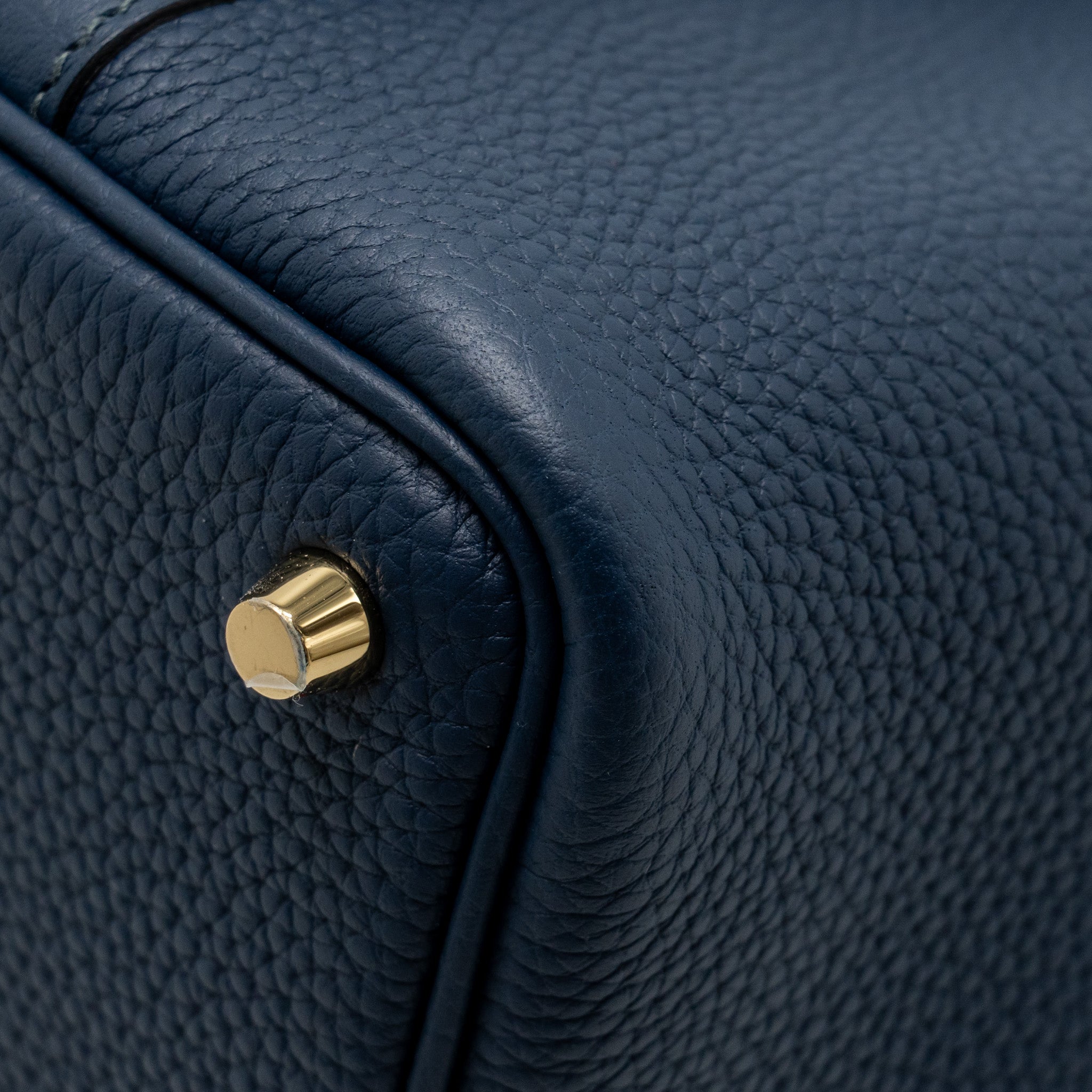 HERMES PICOTIN 18 LOCK BAG CLEMENCE BLEU DE PRUSSE GHW