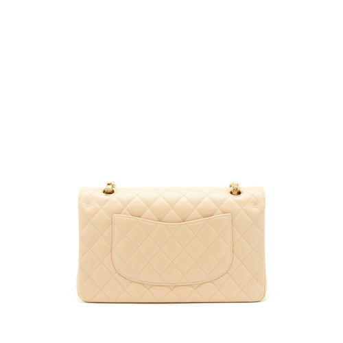 CHANEL CLASSIC DOUBLE FLAP BAG CAVIAR BEIGE GHW