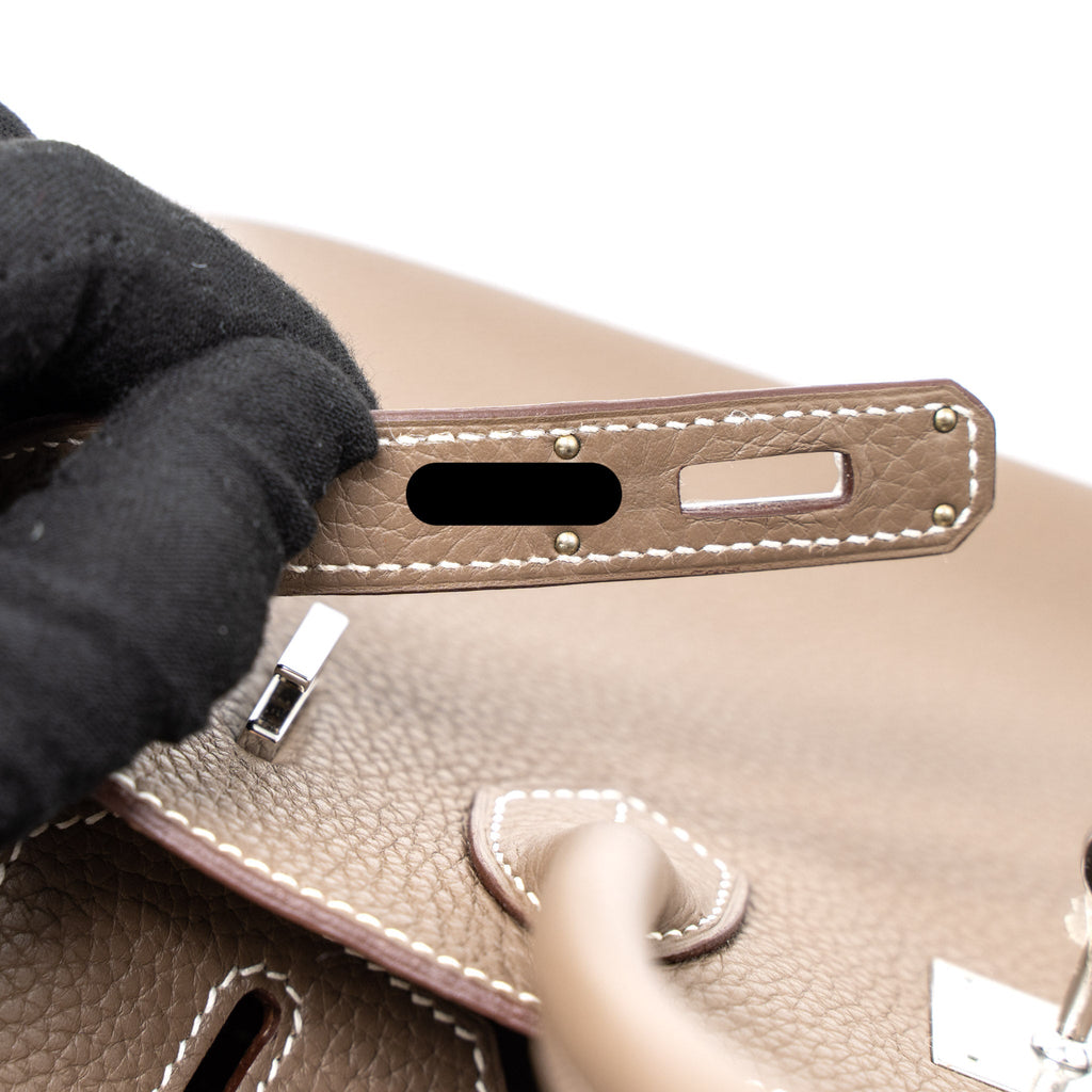 Hermes Birkin 30 Clemence Etoupe SHW