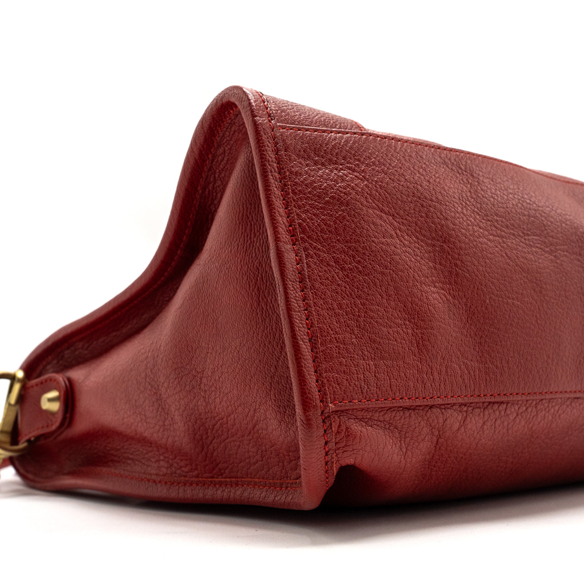 BALENCIAGA CITY BAG LEATHER RED LGHW
