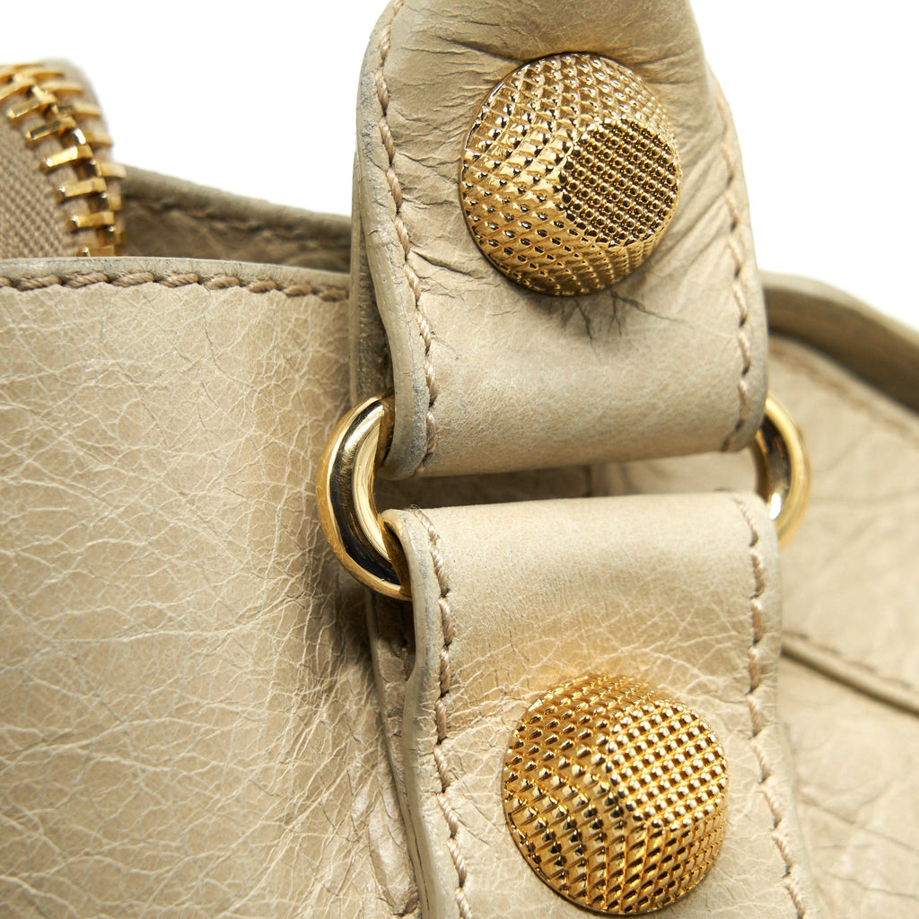 BALENCIAGA GIANT CITY BAG BEIGE GHW