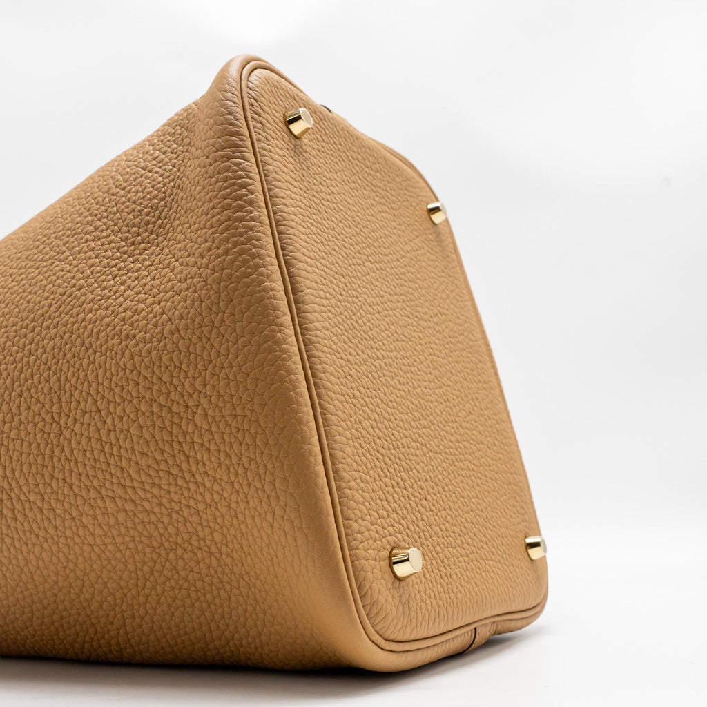 HERMES PICOTIN 22 CLEMENCE BISCUIT GHW