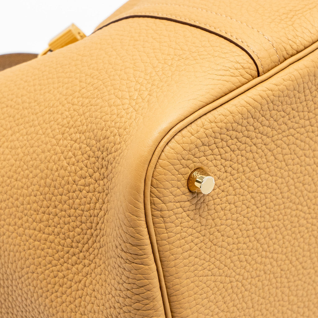 HERMES PICOTIN 22 CLEMENCE BISCUIT GHW