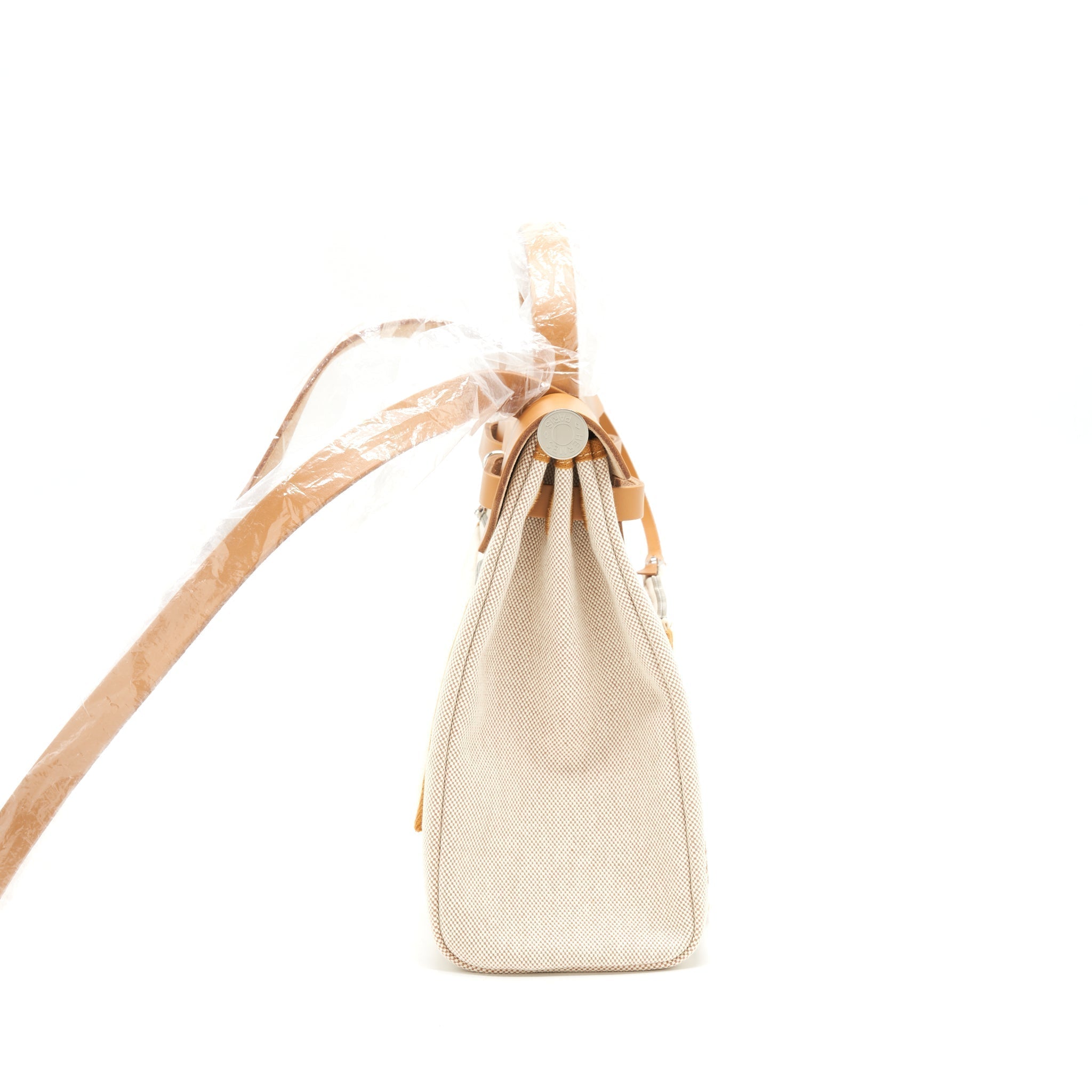 HERMES HERBAG ZIP 31 TOILE H EN RELIEF BRIDES SABLE/ECRU-BEIGE/NAT SABLE