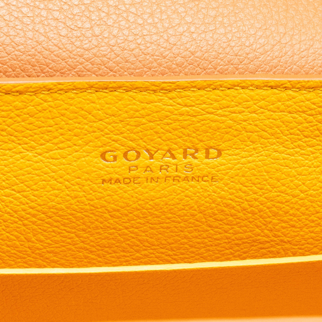 GOYARD MINI SAIGON GOYARDINE CANVAS/CALFSKIN BLACK/TAN SHW