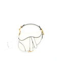 DIOR MICRO (SUPER MINI) SADDLE BAG GOAT SKIN WHITE GHW