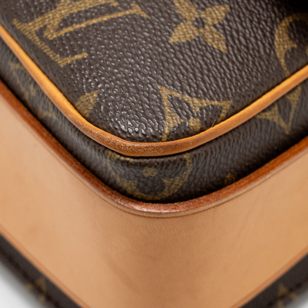 LOUIS VUITTON VINTAGE MESSENGER CROSSBODY BAG MONOGRAM CANVAS GHW