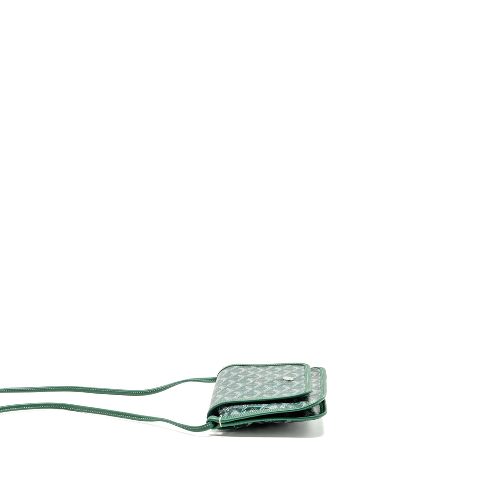 Goyard Plumet pouch wallet canvas / calfskin green SHW