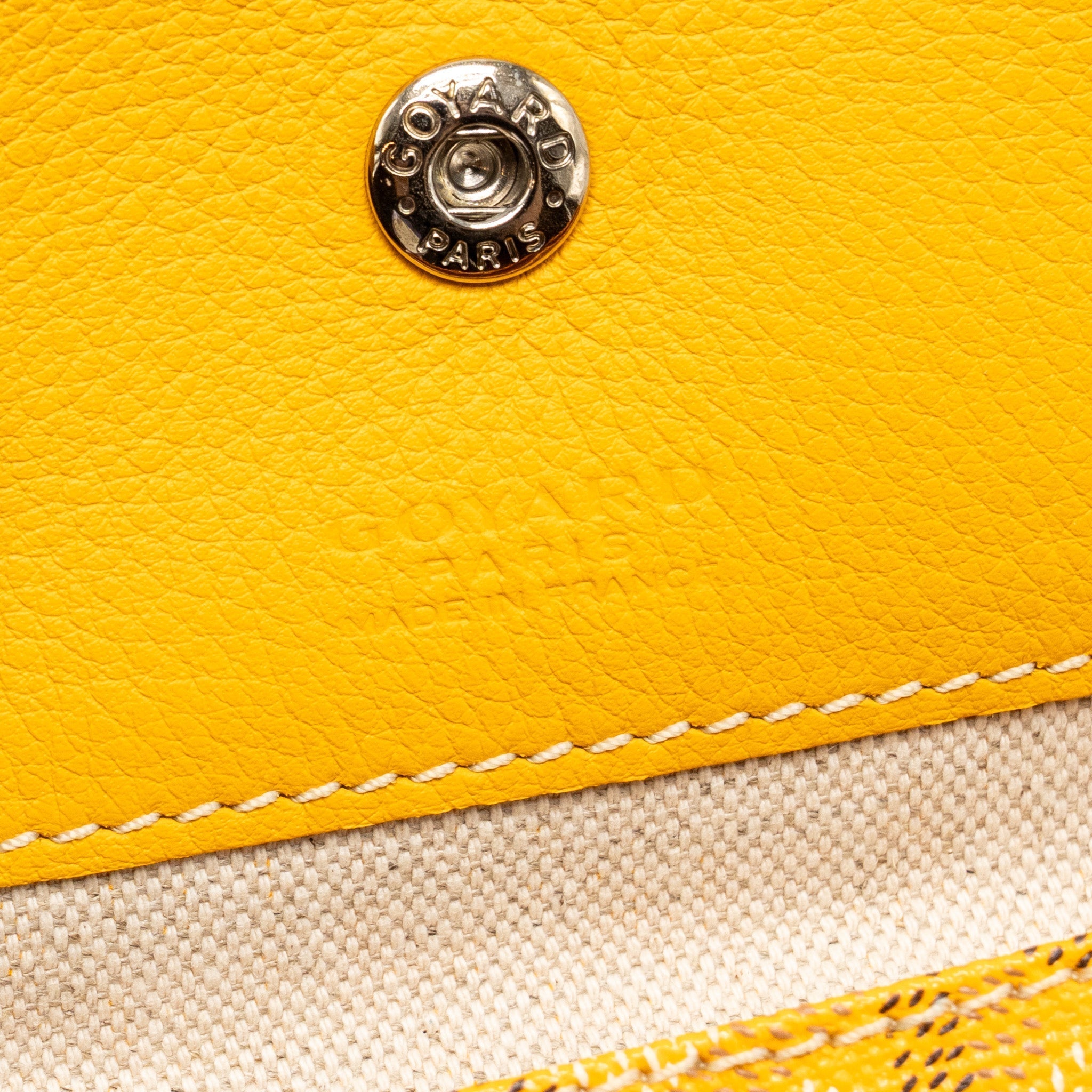 GOYARD SAINT LOUIS PM TOTE BAG GOYARDINE CANVAS YELLOW SHW