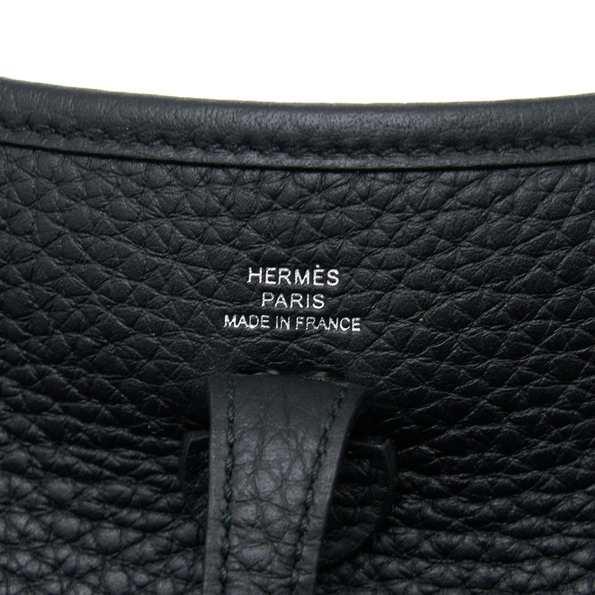 Hermes Mini Evelyn Clemence Black SHW
