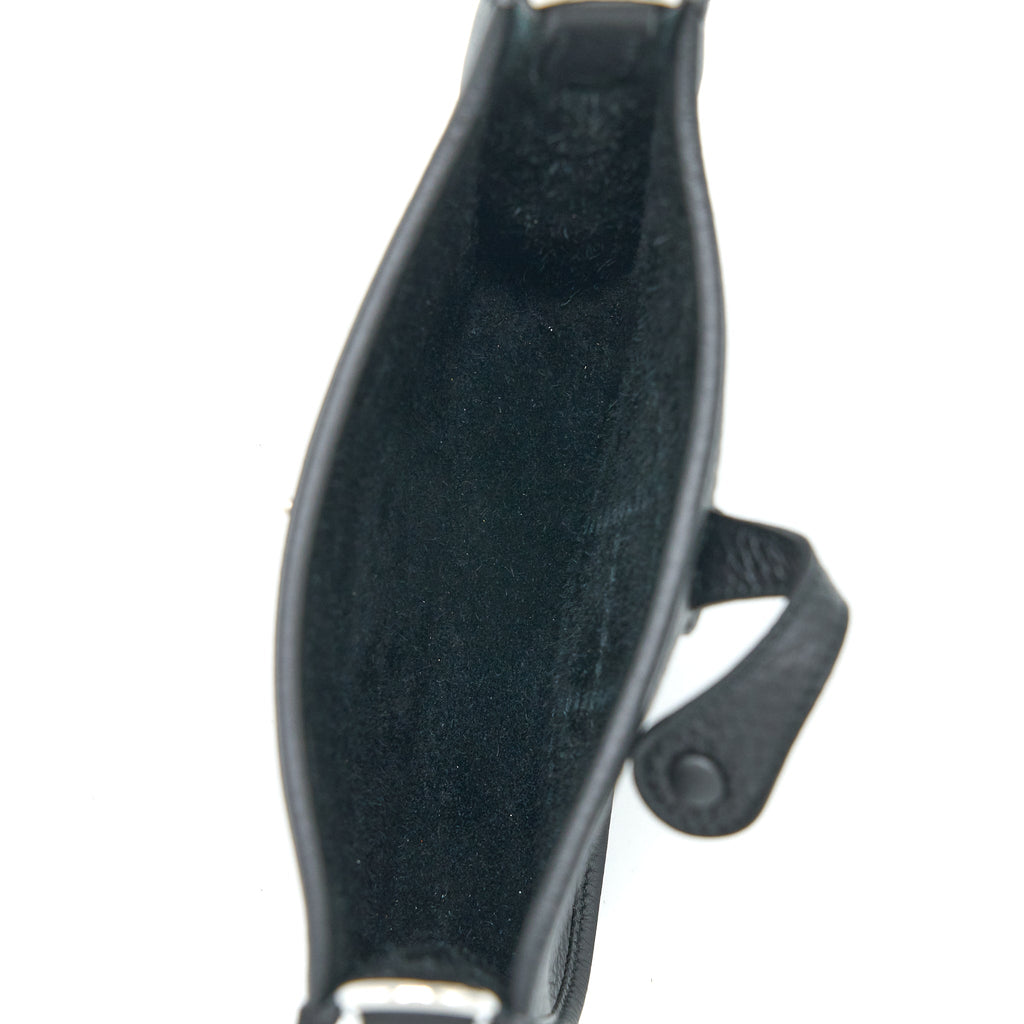 Hermes Mini Evelyn Clemence Black SHW