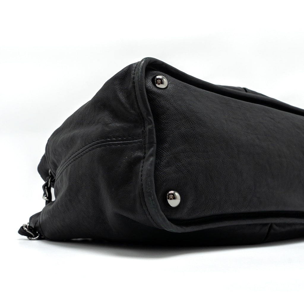 CHANEL TOTE BAG CALFSKIN BLACK SHW