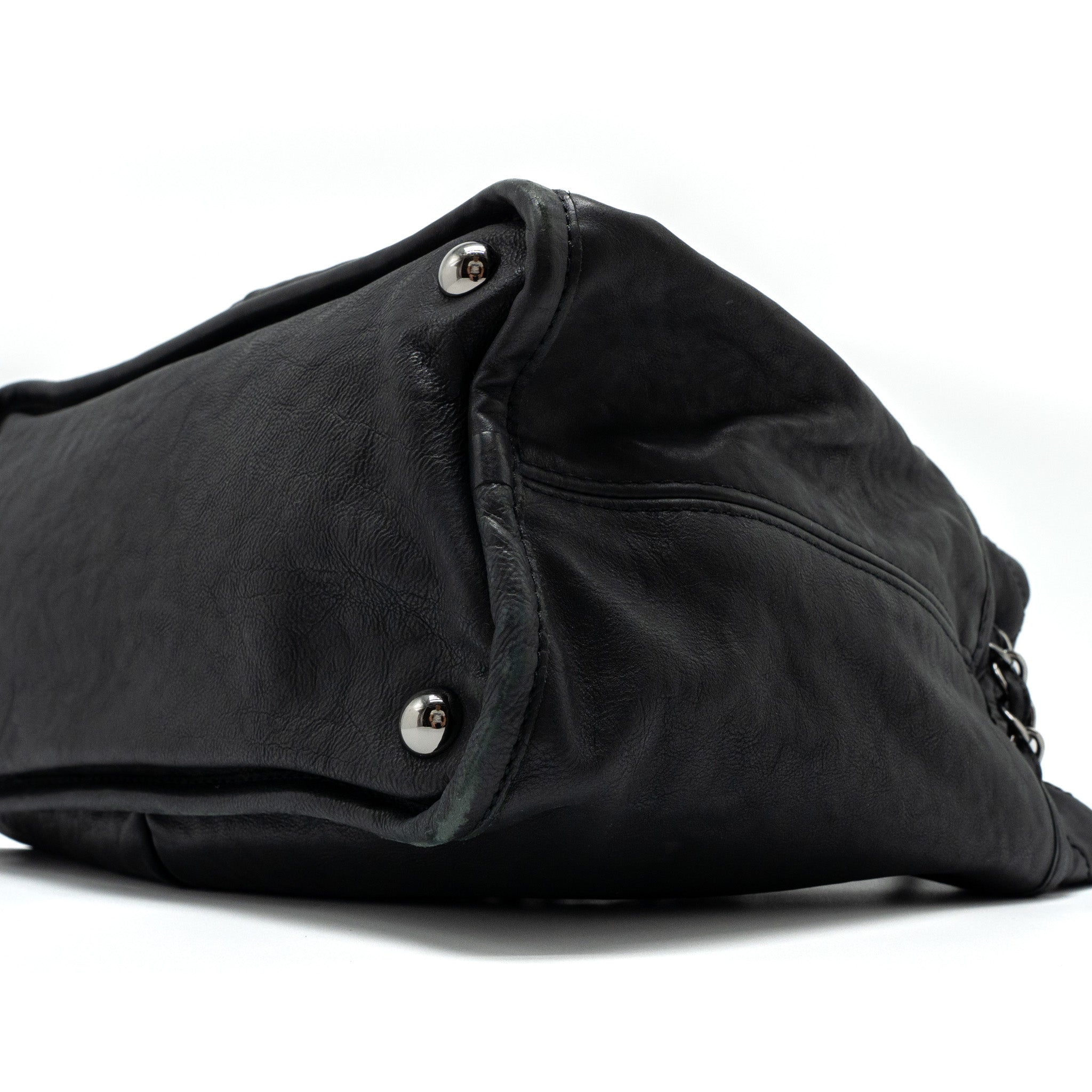 CHANEL TOTE BAG CALFSKIN BLACK SHW