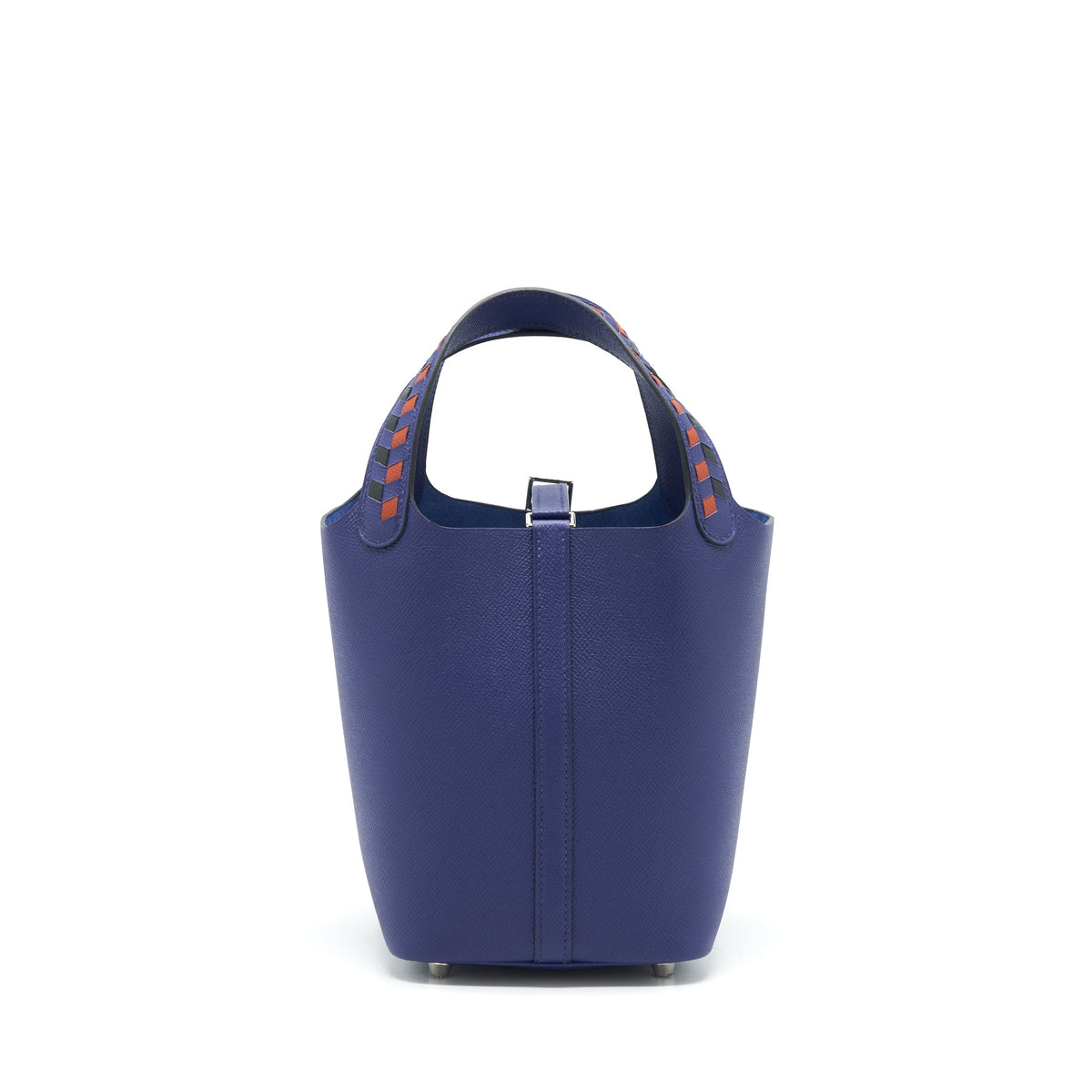 Hermes Picotin 18 Lock Bag Epsom Bleu Encre/ Brique/ Noir SHW