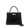 HERMES VINTAGE KELLY 28 BOX BLACK GHW