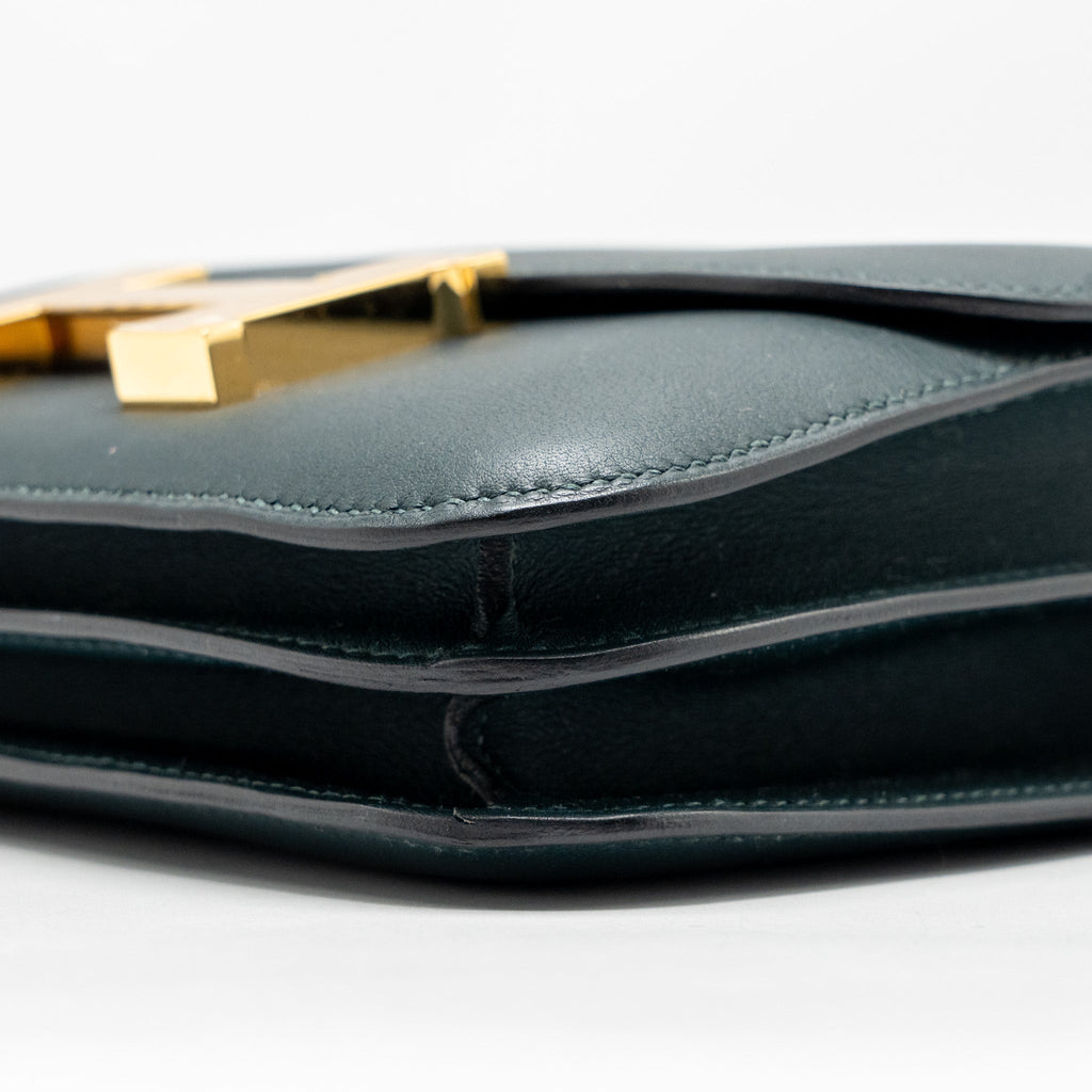 HERMES MINI CONSTANCE SWIFT VERT CYPRES GHW