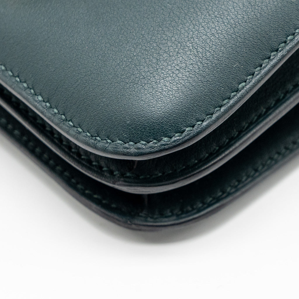 HERMES MINI CONSTANCE SWIFT VERT CYPRES GHW