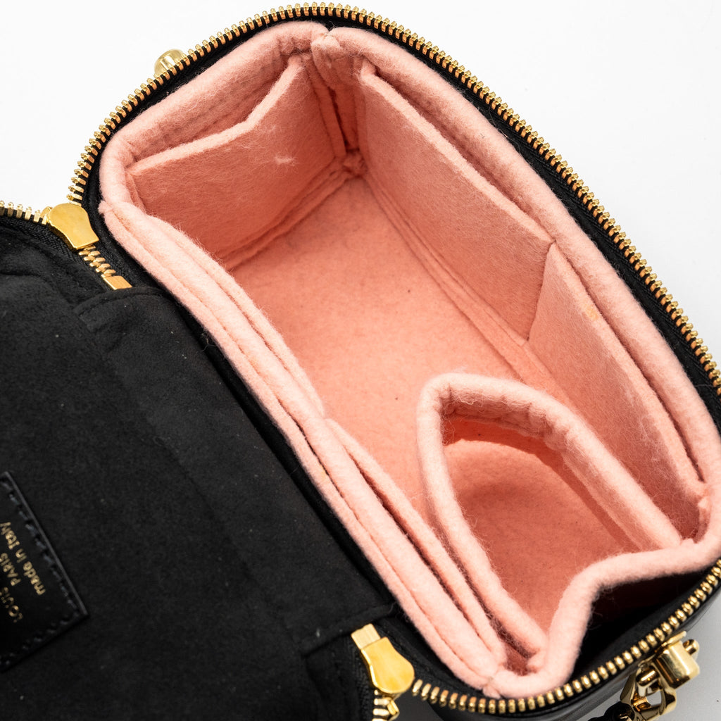 LOUIS VUITTON VANITY PM MONOGRAM LAMBSKIN  BLACK GHW