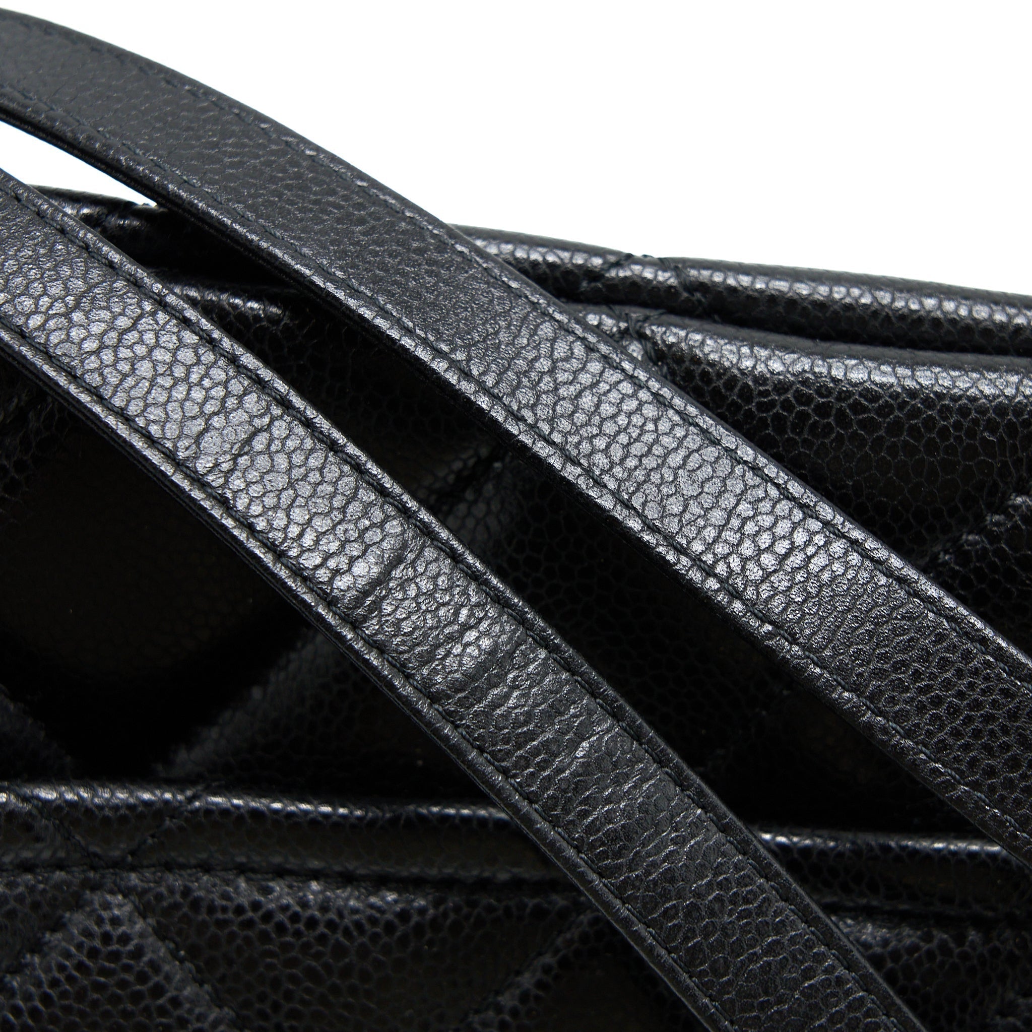 CHANEL MATELASSE CHAIN TOTE BAG CAVIAR BLACK GHW