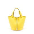 Hermes Picotin 18 Lock Bag Clemence Jaune De Naples SHW