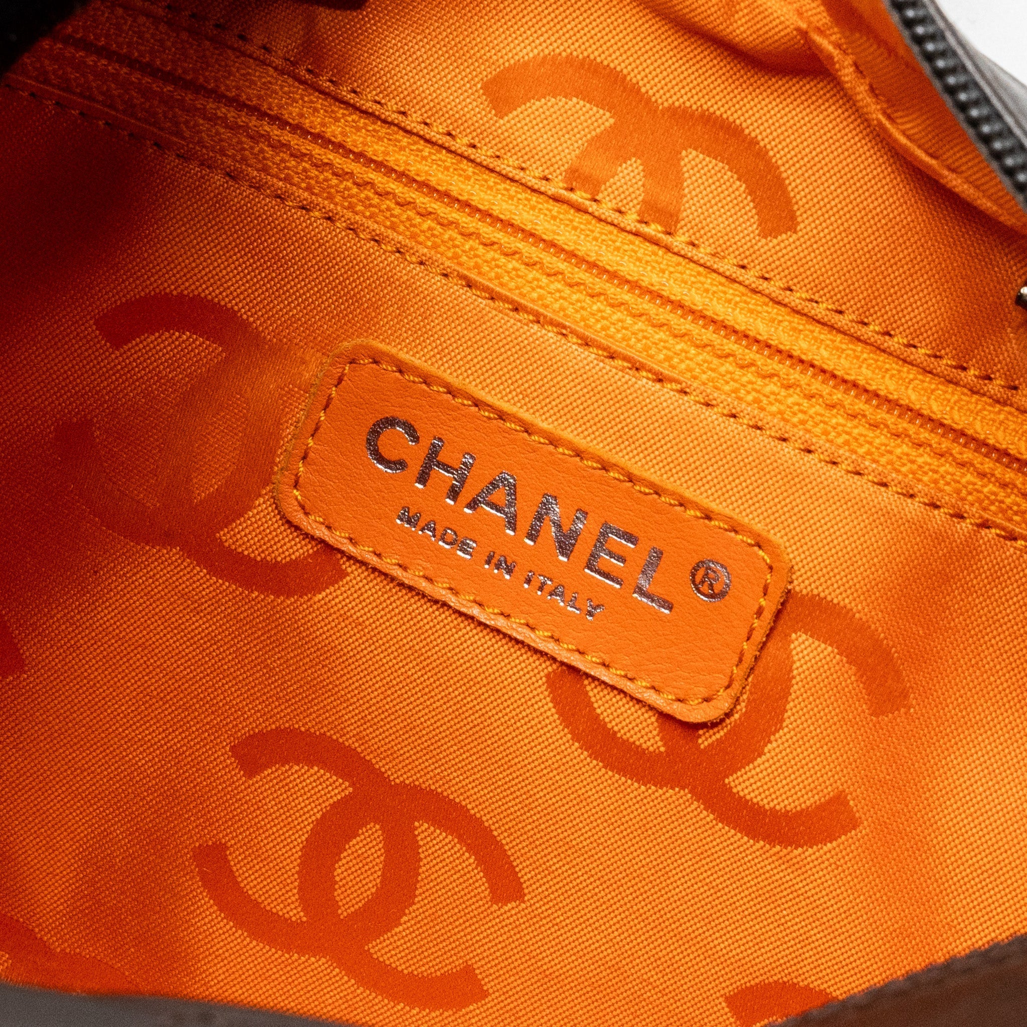 CHANEL VINTAGE CAMBO REPORTER BAG CALFSKIN DARK BROWN SHW