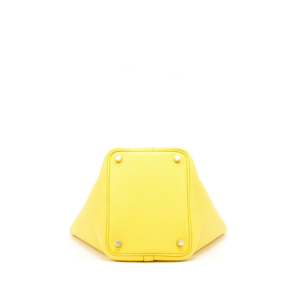 Hermes Picotin 18 Lock Bag Clemence Jaune De Naples SHW