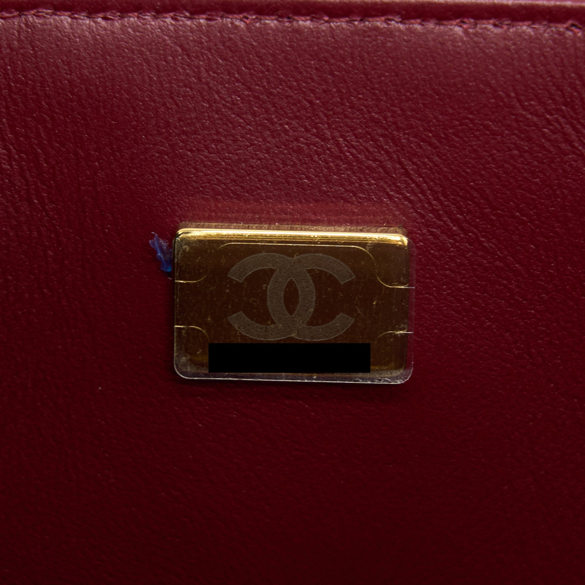 CHANEL 22A TOP HANDLE MINI RECTANGULAR FLAP BAG LAMBSKIN BURGUNDY LGHW