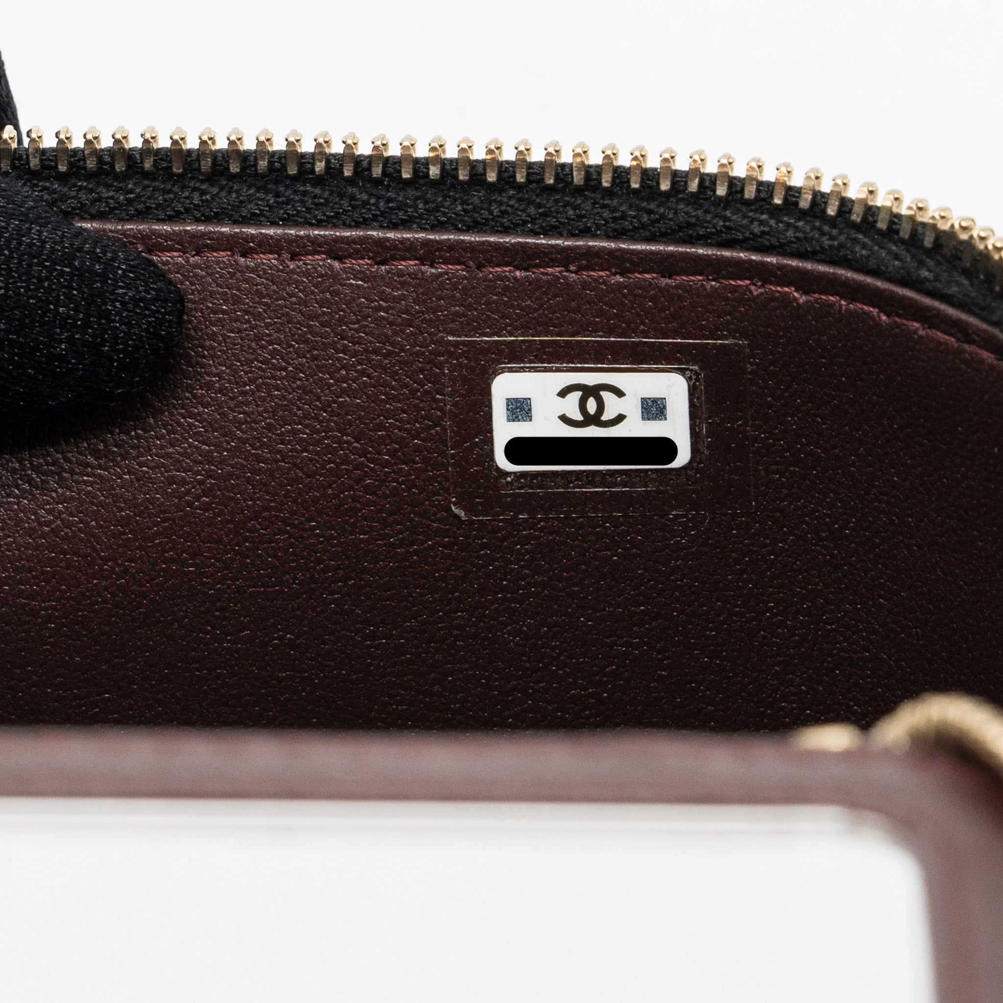 CHANEL LONG VANITY WITH CHAIN LAMBSKIN BLACK LGHW (MICROCHIP)