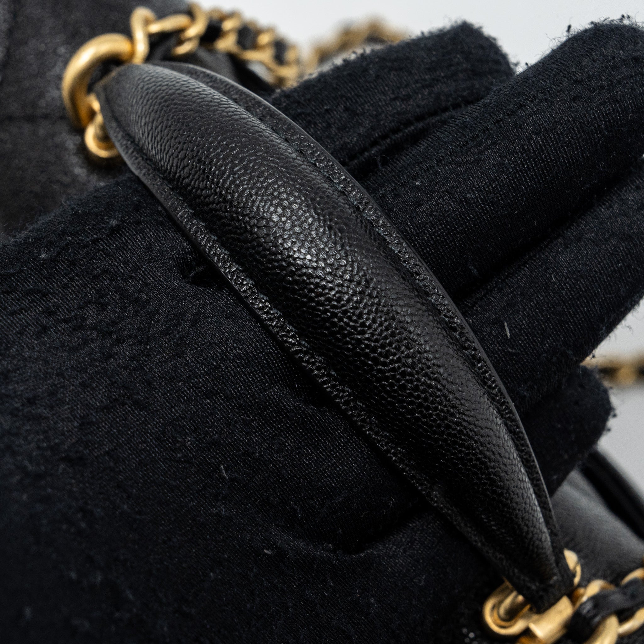 CHANEL TOP HANDLE MINI RECTANGULAR FLAP BAG CAVIAR BLACK GHW
