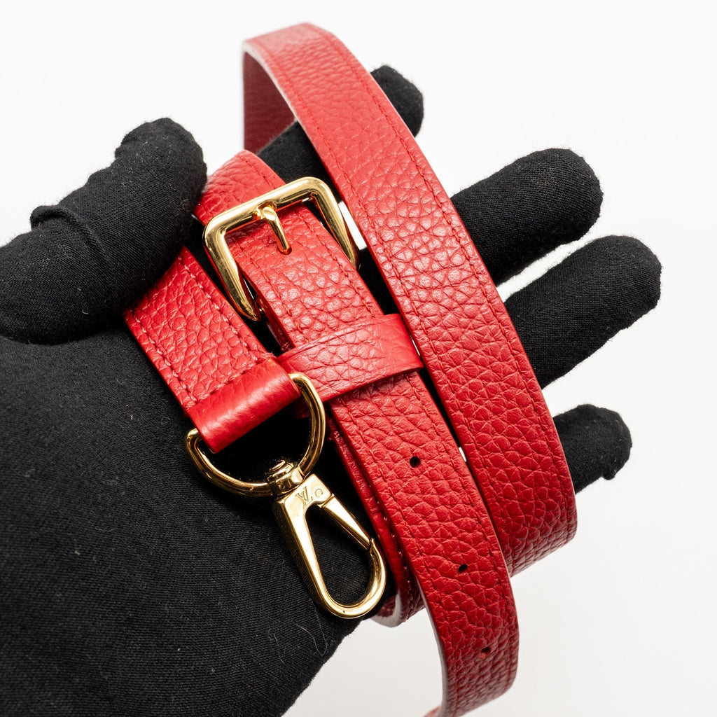 LOUIS VUITTON CAPUCINE BB WITH PYTHON HANDLE TAURILLON RED GHW