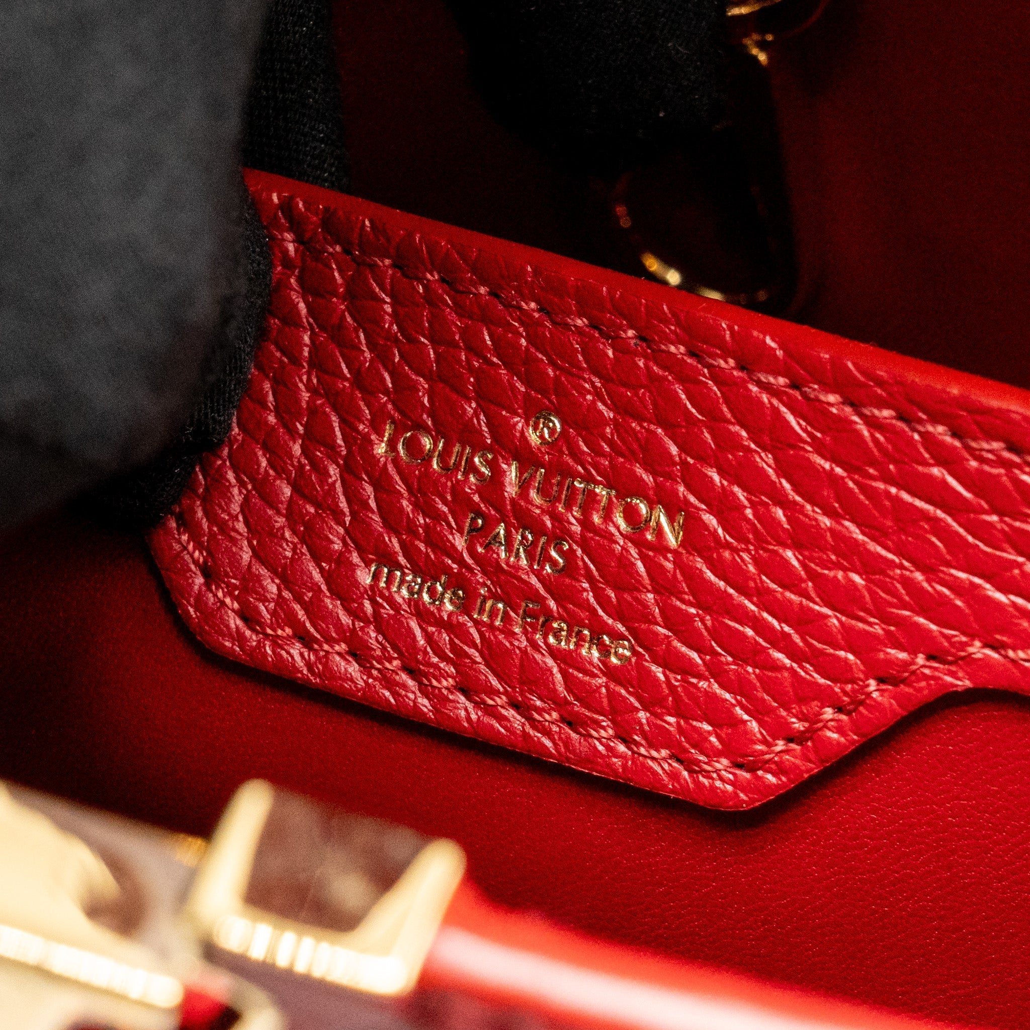 LOUIS VUITTON CAPUCINE BB WITH PYTHON HANDLE TAURILLON RED GHW