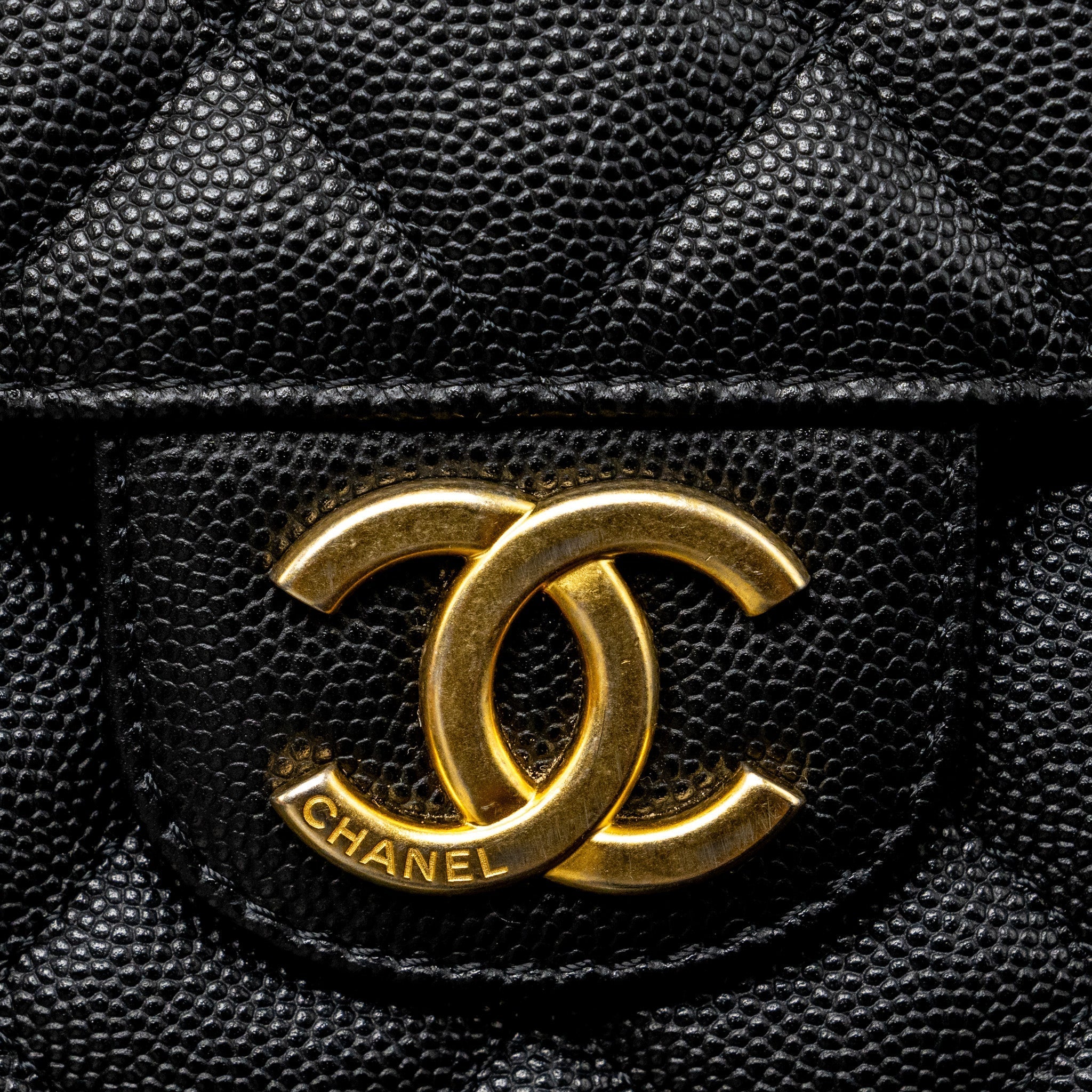 CHANEL 23C HOBO BAG GRAINED CALFSKIN BLACK GHW (MICROCHIP)