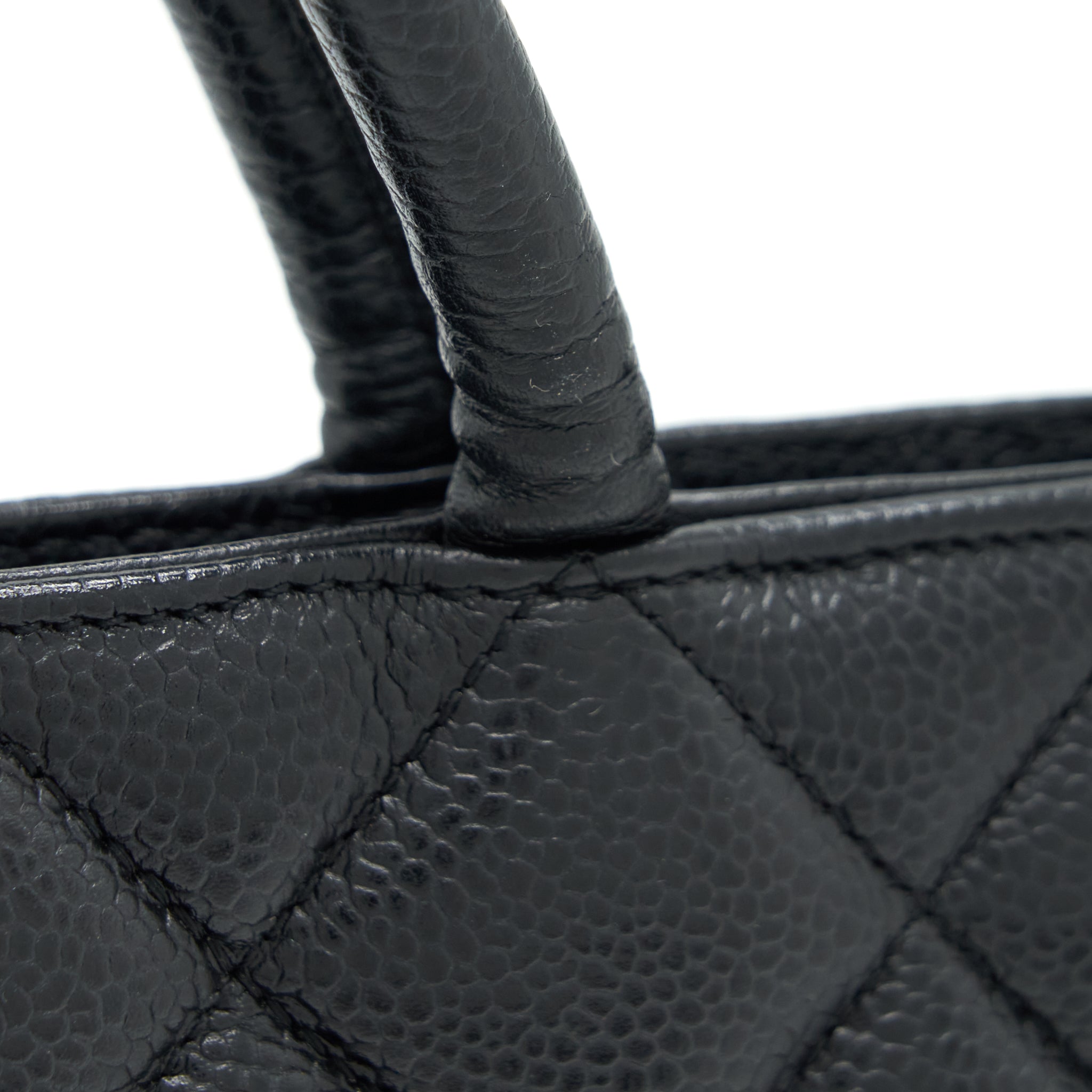 CHANEL VINTAGE MEDALLION TOTE BAG CAVIAR BLACK GHW