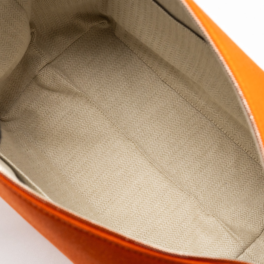 HERMES TROUSSE DE TOILETTE BRIDE A BRAC TRAVEL POUCH CANVAS ORANGE SHW
