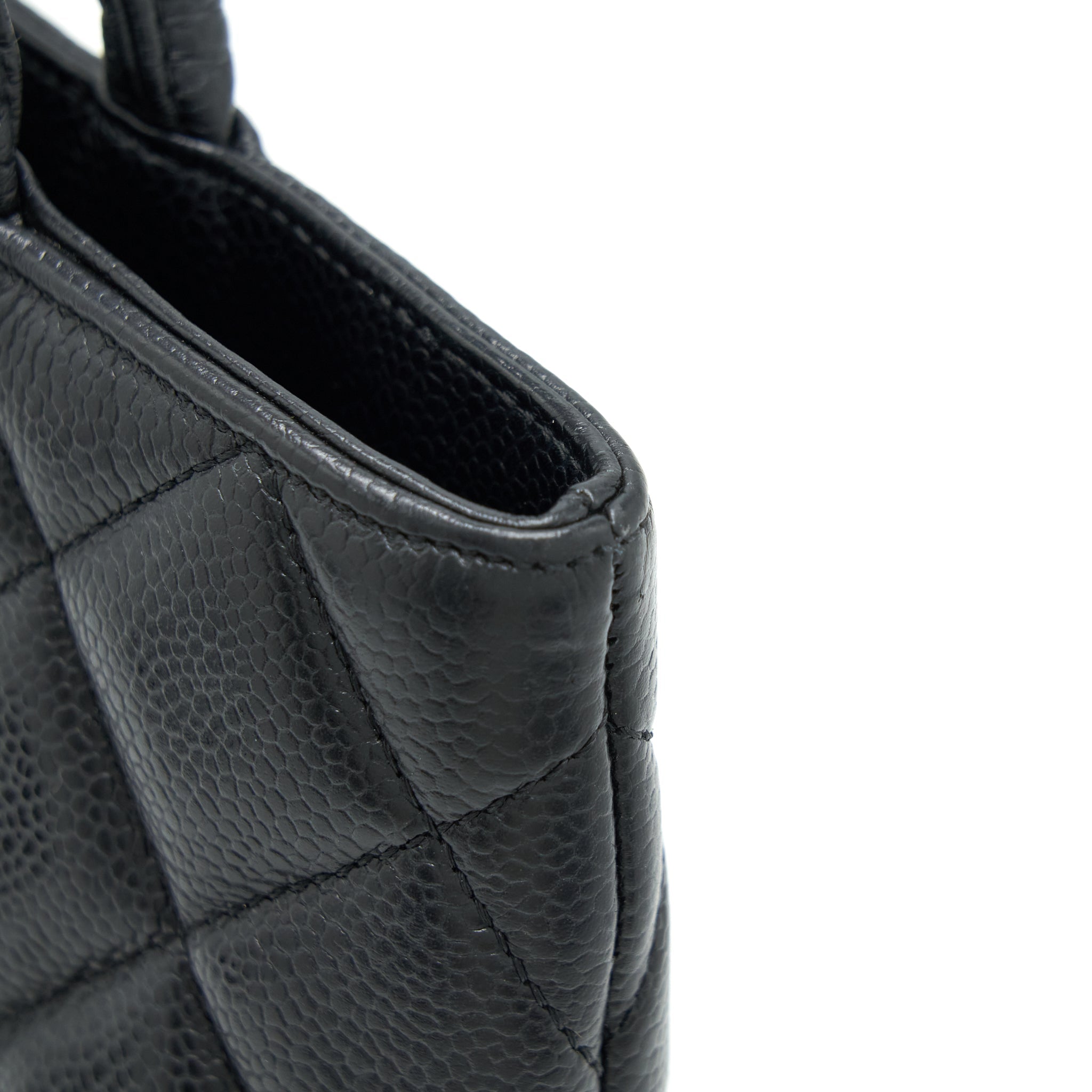 CHANEL VINTAGE MEDALLION TOTE BAG CAVIAR BLACK GHW