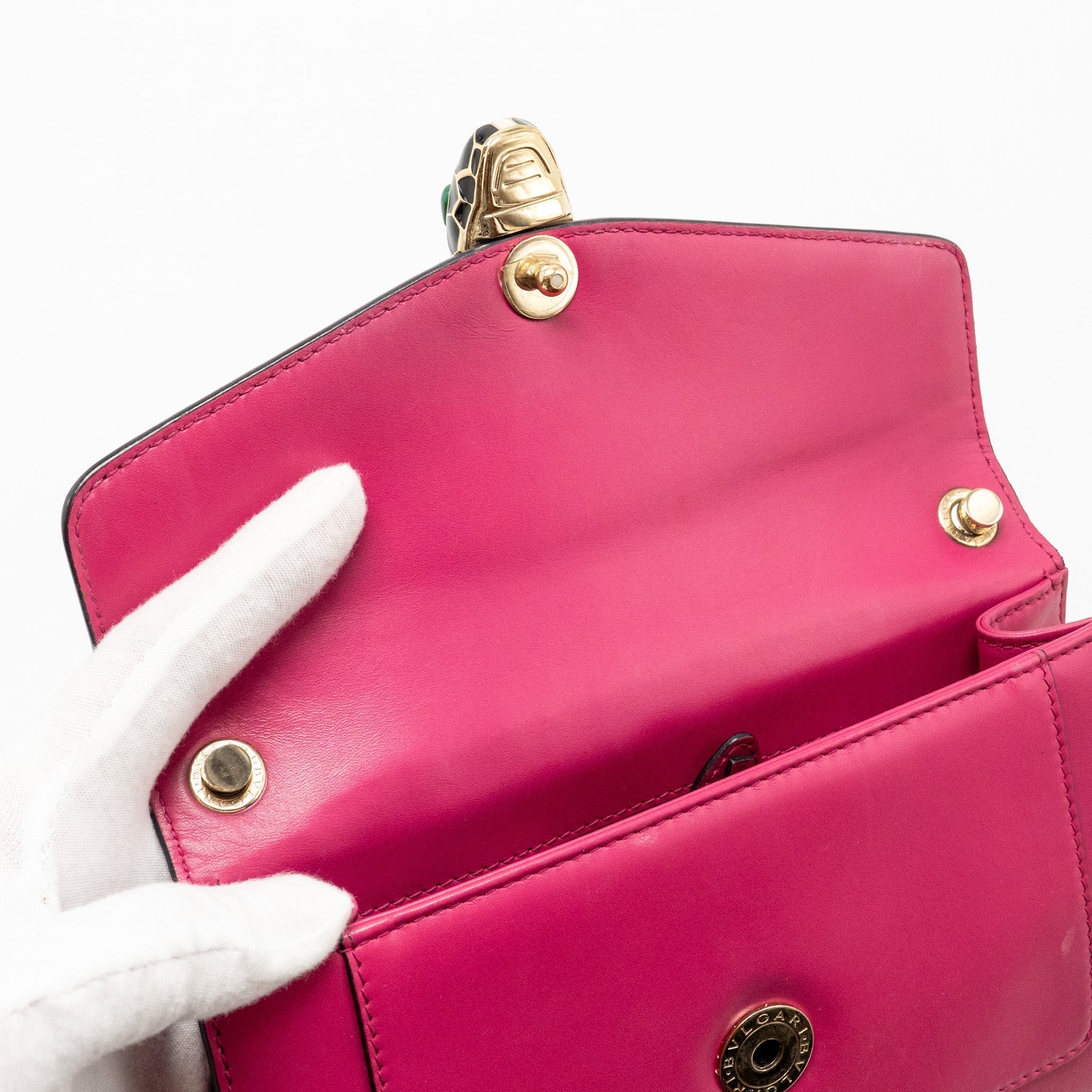 BVLGARI SERPENTI FOREVER CROSSBODY BAG CALFSKIN HOT PINK LGHW