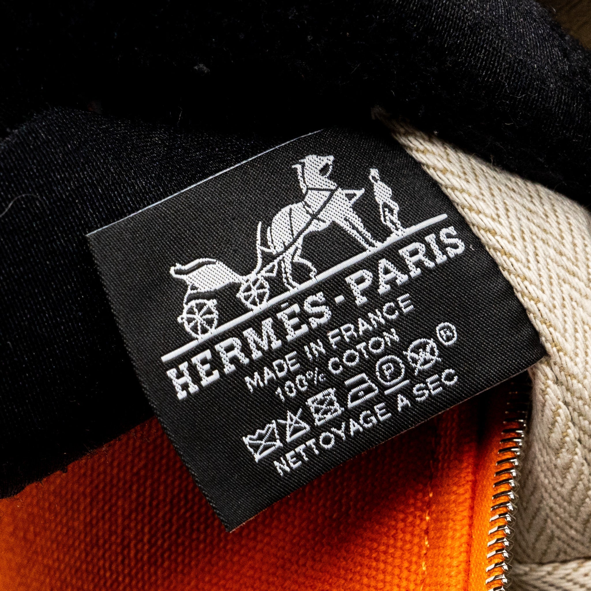 HERMES TROUSSE DE TOILETTE BRIDE A BRAC TRAVEL POUCH CANVAS ORANGE SHW
