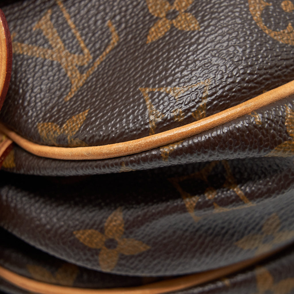 LOUIS VUITTON VINTAGE DOUBLE SIDE CROSSBODY BAG MONOGRAM CANVAS GHW