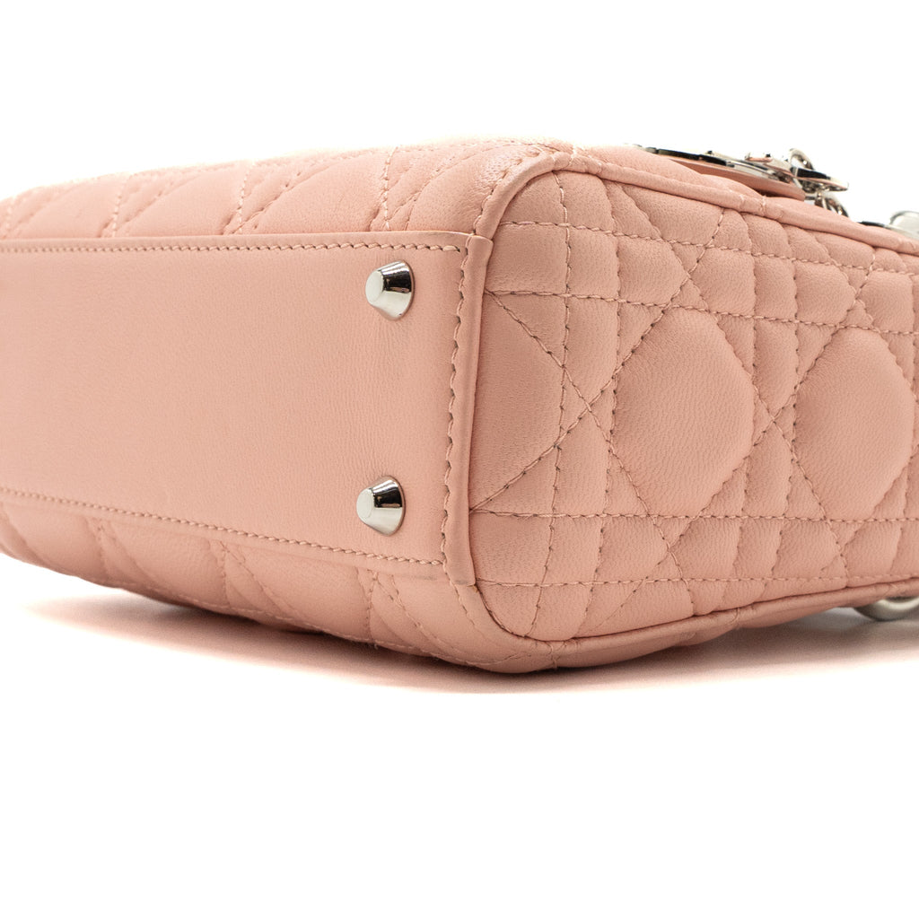 DIOR MINI LADY DIOR LAMBSKIN LIGHT PINK SHW