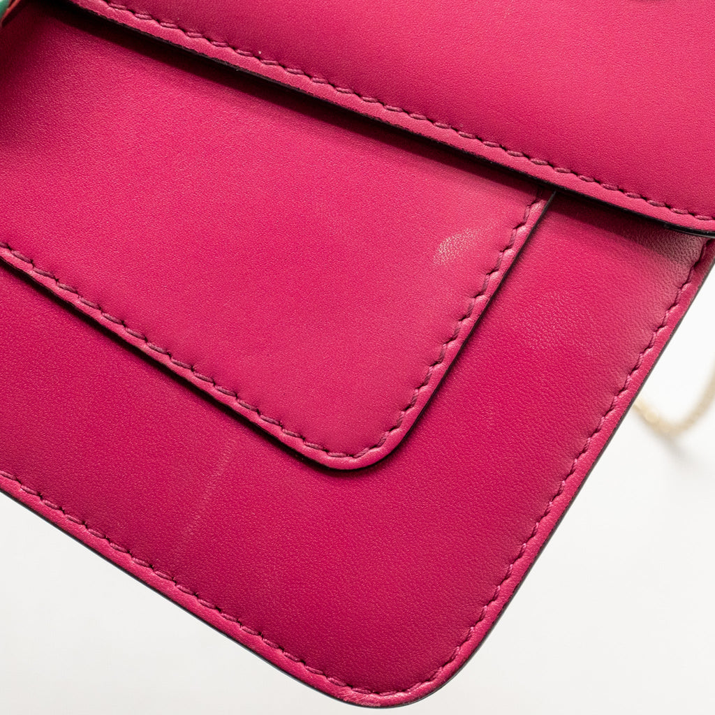 BVLGARI SERPENTI FOREVER CROSSBODY BAG CALFSKIN HOT PINK LGHW